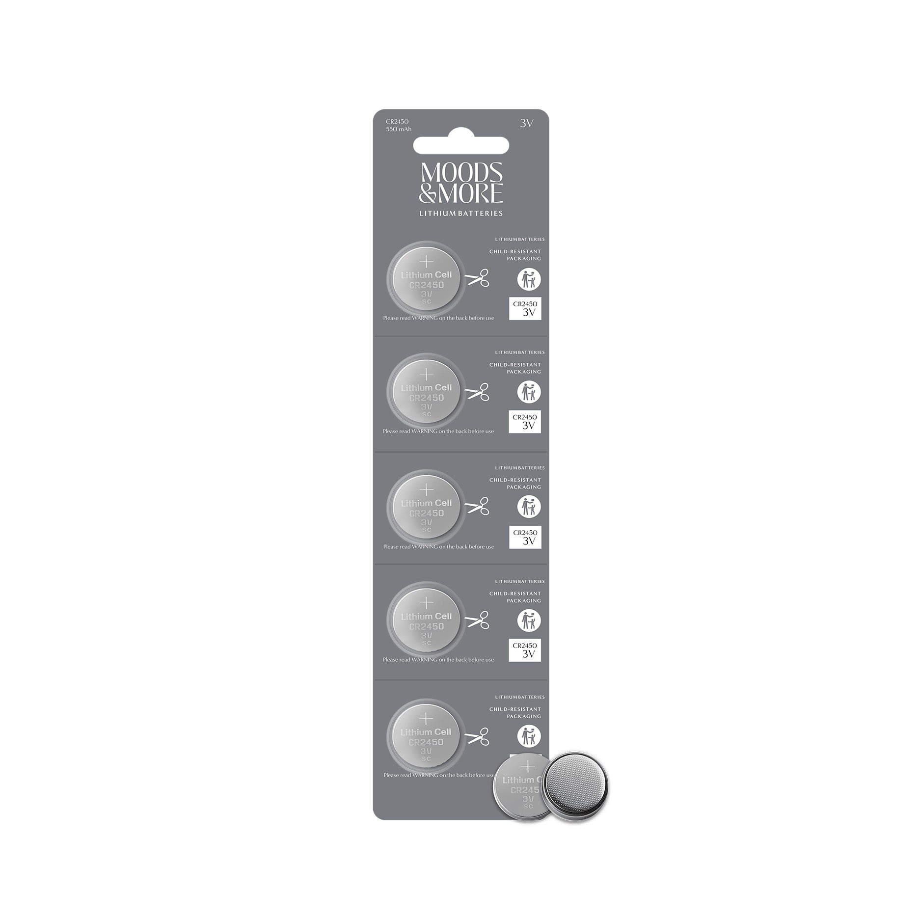 Batteri CR2450 5 stk 3V